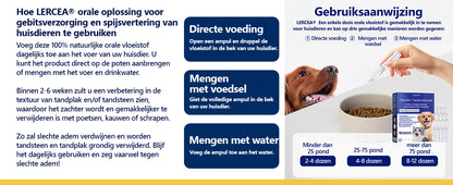 [Officiële Store] 🐶🥇 LERCEA® Orale Vloeistof voor Gebit & Spijsvertering – Tandreiniging, frissere adem, verwijdert tandplak, ondersteunt de regeneratie van tandvlees🐈 (voor katten & honden)