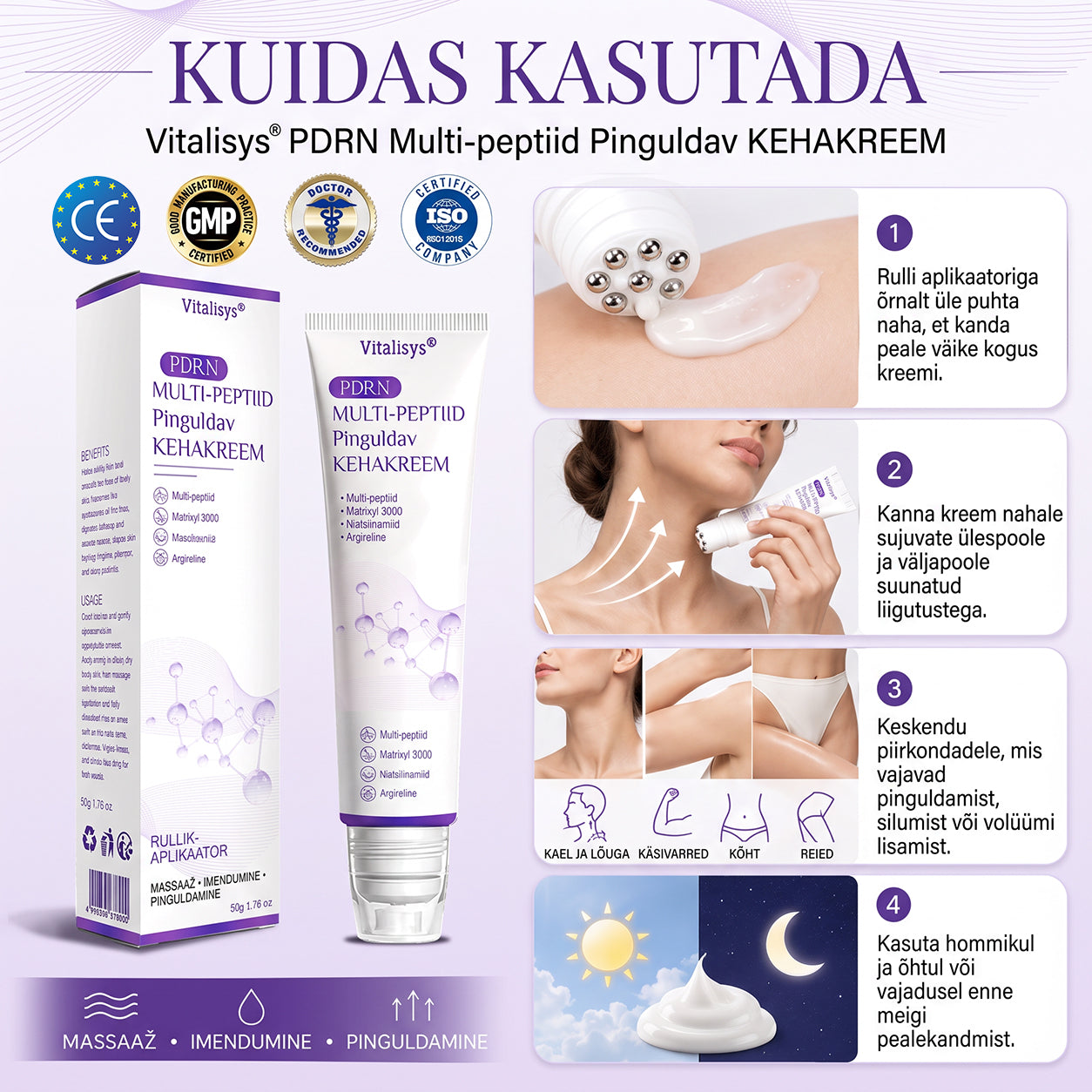 🇪🇪 Dermatoloogide lemmik🥦 | 🌥️Vitalisys® PDRN multi-peptiid kehamassaažikreem – Vananemisvastane, niisutav, pinguldav, taastav, siluv, akne ja plekkide eemaldamiseks, soolatüügaste ja sünnimärkide eemaldamiseks, psoriaasi leevendamiseks.❤️