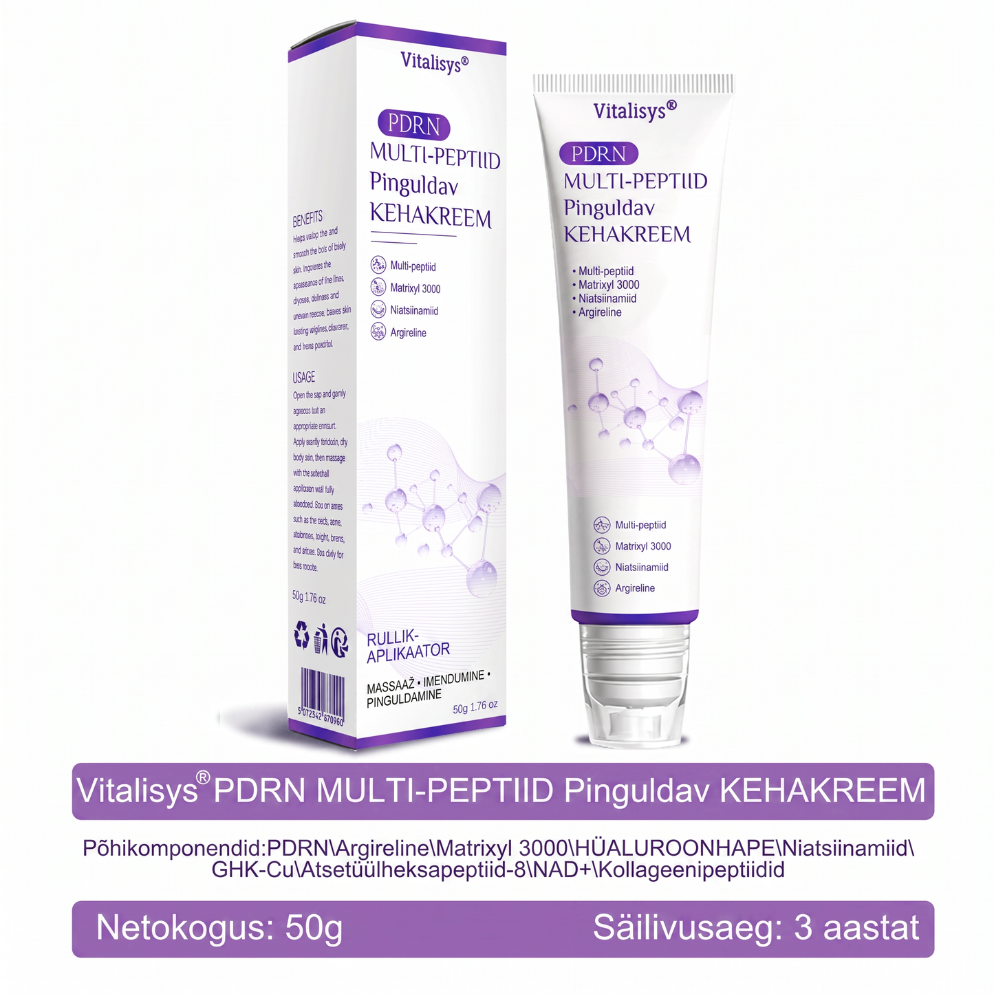 🇪🇪 Dermatoloogide lemmik🥦 | 🌥️Vitalisys® PDRN multi-peptiid kehamassaažikreem – Vananemisvastane, niisutav, pinguldav, taastav, siluv, akne ja plekkide eemaldamiseks, soolatüügaste ja sünnimärkide eemaldamiseks, psoriaasi leevendamiseks.❤️