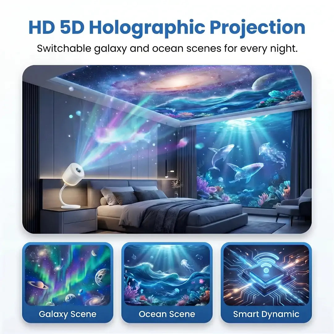 30%off🎁 PKNEW® 🎁 360° Galaxy & Ocean Wave Ambient Projector🎁