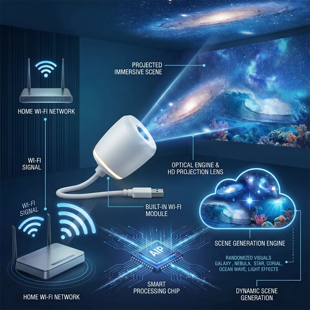 30%off🎁 PKNEW® 🎁 360° Galaxy & Ocean Wave Ambient Projector🎁