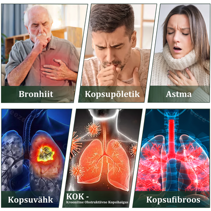 Tipptasemel eesti toode koduse kohaletoimetamisega 🥇 Murwon® taimne aurinhalaator kopsude puhastamiseks 🍍 Tõhus abi köha, kurgupõletiku, hingamisraskuste, lima, nohu, bronhiidi ja allergiate korral ❤️